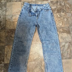 90's wide leg jcriss cross button jeans